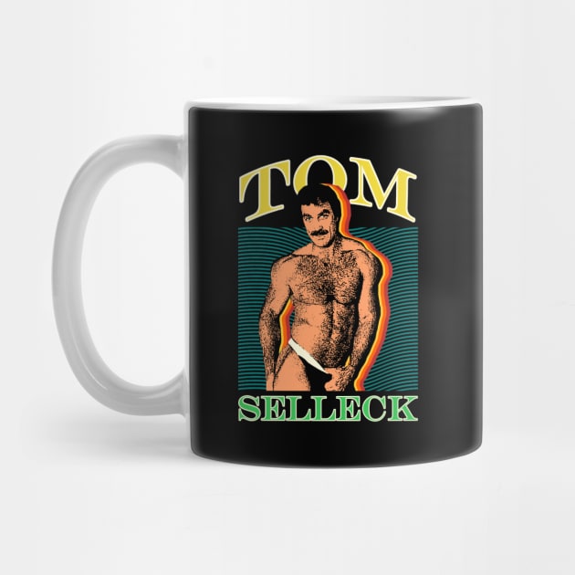 Tom Selleck 80s Retro Design by Mandegraph